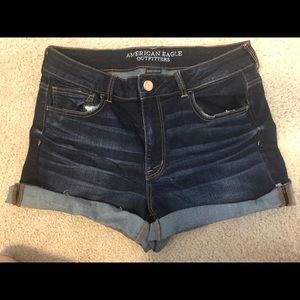 High-waisted American Eagle jean shorts